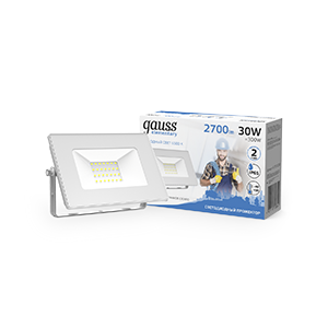 Прожектор светодиодный ДО-30 Вт 2700 Лм 6500К IP65 200-240 В белый LED Elementary Gauss