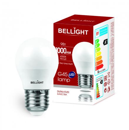 Лампа LED 9Вт 4000K 1000Лм E27 IP 65 Шар Bellight
