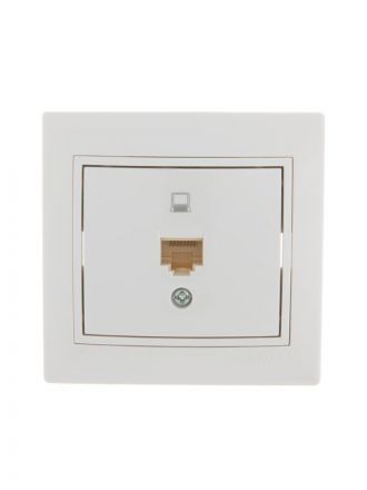 MIRA Розетка компьютерная RJ45 х 1 белая