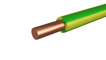 Провод ПуВ нг(А)LS 1х1.5 желто-зеленый (бухта)