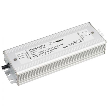 Блок питания ARPV-12150-B1 (12V, 12,5A, 150W) (ARL, IP67 Металл, 3 года)