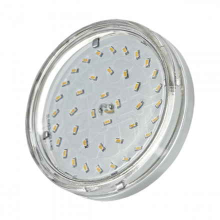 Лампа светодиодная LED 6Вт GX53 510Лм теплый прозрачная ECO