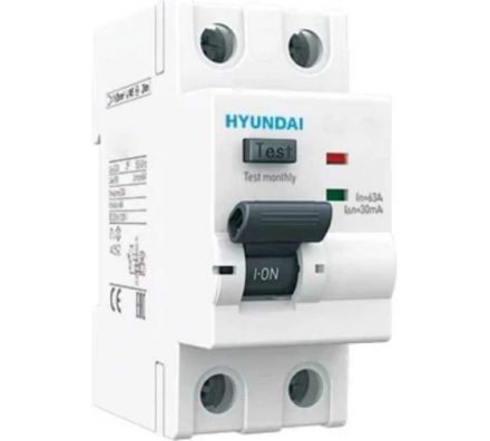 Устройство защитного отключения HRC63S 2PG4S0000C 00016F 2 полюса, 16A, 30mA (STANDARD)