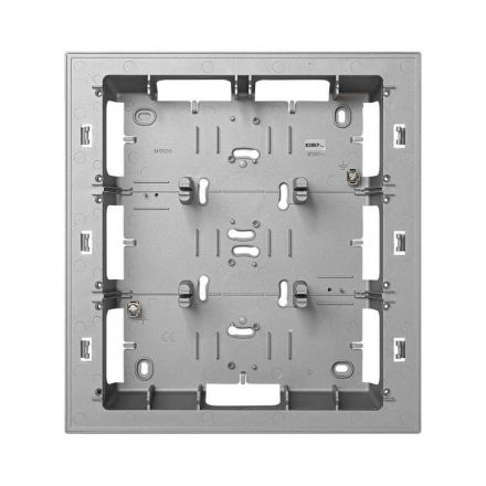 Коробка для наружного монтажа 3-рядной рамки с суппортами, 250х268х53мм, S82C, алюминий