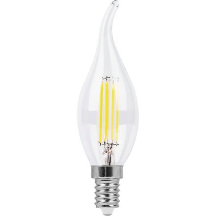 Лампа светодиодная LED 9вт Е14 белый свеча на ветру FILAMENT