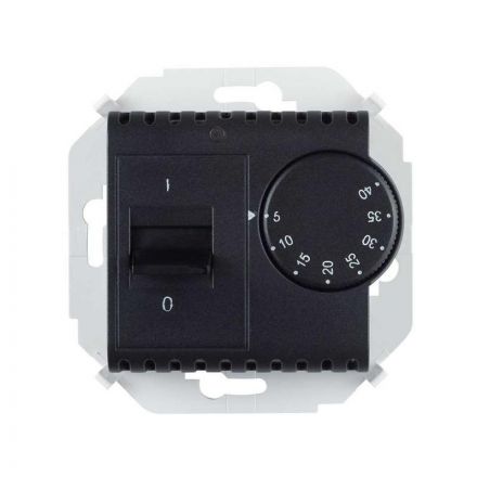 Simon15 Регулятор для теплого пола 16А 230В графит