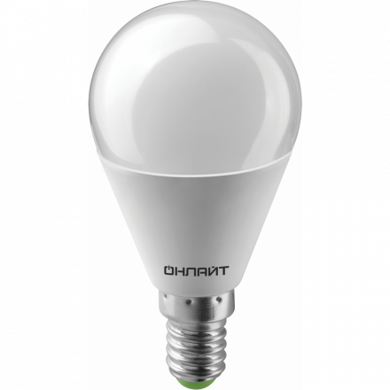 Лампа светодиодная LED 10вт Е14 теплый матовый шар