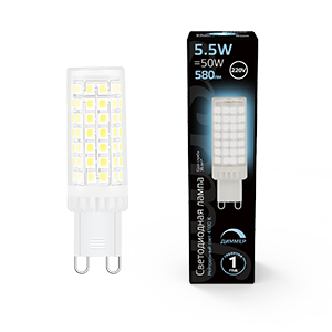 Лампа светодиодная LED 5.5 Вт550 Лм 4100К AC185-265V белая G9 капсула керамика диммируемая Black Gauss