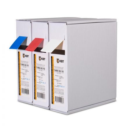 Термоусаживаемая трубка в евро-боксах T-BOX-16/8, прозр