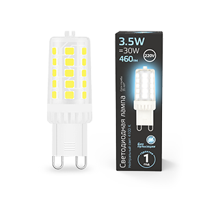 Лампа светодиодная LED 3.5 Вт 460 Лм 4100К белая G9 капсула 220 В керамика Black Gauss