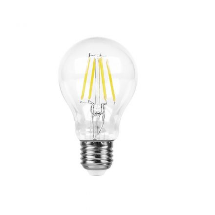 Лампа светодиодная LED 9вт Е27 теплый FILAMENT