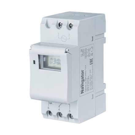Таймер Navigator 61 559 NTR-E-D01-GR на DIN-рейку электрон.