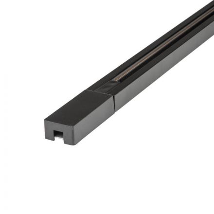UBX-Q122 GS2 BLACK 200 SET01 Шинопровод осветительный, тип G, в наборе с заглушкой и вводом питания. Однофазный. Черный. Длина 2м. ТМ Volpe.