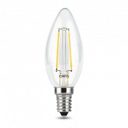 Лампа светодиодная филаментная LED 7 Вт 580 лм 4100К AC185-265В E14 свеча нейтральный  Black Filament Gauss